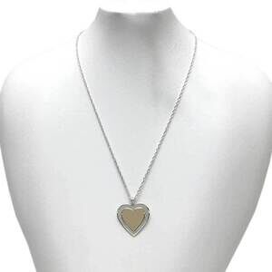 Tiffany Co Double Heart Pendant Necklace Sterling Silver Chain Non Original